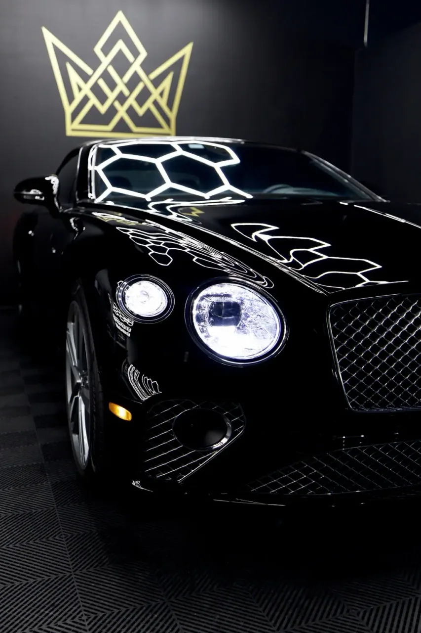 Black Bentley Continental detail in the Imperial Auto Lab studio